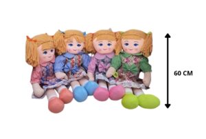MUÑECA DE TRAPO 60 CM SURTIDA 4 COLORES