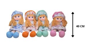 MUÑECA DE TRAPO 40 CM SURTIDA 4 COLORES