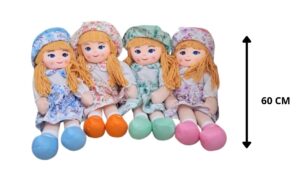 MUÑECA DE TRAPO 60 CM SURTIDA 4 COLORES