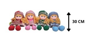 MUÑECA DE TRAPO 30 CM SURTIDA 4 COLORES