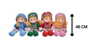 MUÑECA DE TRAPO 40 CM SURTIDA 4 COLORES