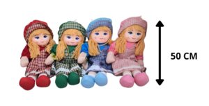 MUÑECA DE TRAPO 50 CM SURTIDA 4 COLORES