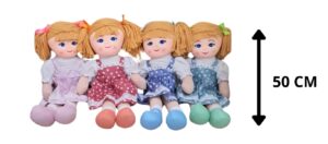 MUÑECA DE TRAPO 50 CM SURTIDA 4 COLORES