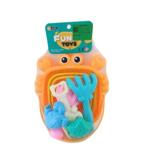 JUEGO DE PLAYA EN CUBO, 7 PIEZAS.