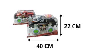 CARRITO DE FRICCIÓN CON LUCES Y MÚSICA, 2 COLORES SURTIDOS.