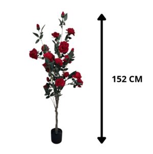 ARBOL DE ROSA ROJO 152 CM CON POTE