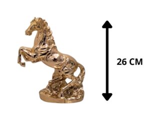 ADORNO CABALLO DORADO POLIRESINA